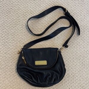 Marc By Marc Jacobs Black Crossbody Bag with Gold Accents